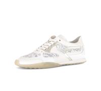 Sneaker GABOR "Sneaker low Materialmix Leder/Lederimitat", Damen, Gr. 42, creme, Schuhe Sneaker (35907454-42) creme