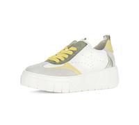 Gabor Damen Low-Top Sneaker, Frauen Sandalen,daempfung,Best-Fitting,gesund,elastisch,gepolstert,polsterung,pink,Latte/Yellow/Pine,42 EU / 8 UK