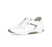 Gabor Damen Low-Top Sneaker, Frauen Sandalen,extra,fersen-Riemen,gefuettert,gesundheits-Schuhe,komfortable,leger,Weiss/Oak(perf.),42 EU / 8 UK