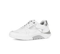 Sneaker GABOR "Sneaker low Glattleder", Damen, Gr. 42, weiß, Schuhe Sneaker (73049068-42) weiß