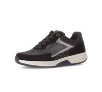 Sneaker GABOR "Sneaker low Effektleder", Damen, Gr. 42,5, schwarz, Schuhe Sneaker (64098919-42,5) schwarz