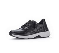 Sneaker GABOR "Sneaker low Glattleder", Damen, Gr. 37,5, schwarz, Schuhe Sneaker (78409463-37,5) schwarz
