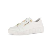 Sneaker GABOR "Sneaker low Glattleder", Damen, Gr. 37, creme, Schuhe Sneaker (21256347-37) creme