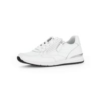 Sneaker GABOR "Sneaker low Glattleder", Damen, Gr. 37, weiß, Schuhe Sneaker (76439038-37) weiß