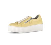 Sneaker GABOR "Sneaker low Glattleder", Damen, Gr. 38, gelb, Schuhe Sneaker (49017323-38) gelb