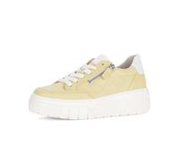 Sneaker GABOR "Sneaker low Glattleder", Damen, Gr. 40,5, gelb, Schuhe Sneaker (23531130-40,5) gelb