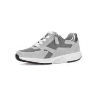 Gabor Damen Low-Top Sneaker, Frauen Sandalen,Basic,Derby,Silber,grau,beige,Lack,braun,klassisch,f,modisch,gesund,lightgrey-Kombi,38 EU / 5 UK