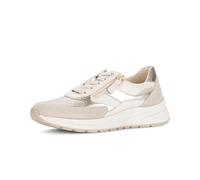 Keilsneaker GABOR "COMO", Damen, Gr. 39, beige kombiniert, Leder, Textil, Schuhe, Freizeitschuh, Halbschuh, Schnürschuh in Komfortweite K (=extraweit) (28493020-39) beige kombiniert