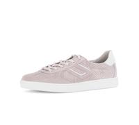 Gabor Sneaker DAVOS Damen Schnürschuh Nappaleder/Velours Lochmuster Weite H Gr. 39 flieder/weiß