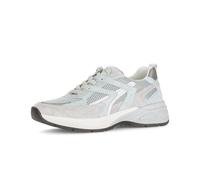 Keilsneaker GABOR "DAVOS", Damen, Gr. 41, mint, hellgrau, weiß, Glattleder, Textil, Veloursleder, Schuhe, Freizeitschuh, Halbschuh, Schnürer in Komfortweite H (= sehr weit) (37090364-41) mint, hellgra