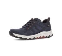 Sneaker GABOR "rollingsoft Sneaker low Materialmix Leder/Textil", Damen, Gr. 43, blau, Schuhe Sneaker (83782428-43) blau