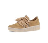 Sneaker GABOR "Sneaker low Materialmix Leder", Damen, Gr. 35, beige, Schuhe Sneaker (21842465-35) beige