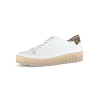 Sneaker GABOR "Sneaker low Materialmix Leder", Damen, Gr. 37,5, creme, Schuhe Sneaker (52581557-37,5) creme