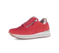 Sneaker GABOR "Sneaker low Materialmix Leder", Damen, Gr. 38,5, rot, Schuhe Sneaker (44041631-38,5) rot