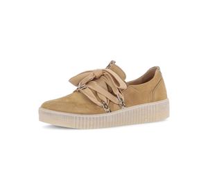 Sneaker GABOR "Sneaker low Materialmix Leder", Damen, Gr. 40,5, beige, Schuhe Sneaker (21842465-40,5) beige