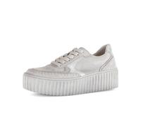 Sneaker GABOR "Sneaker low Materialmix Leder", Damen, Gr. 40,5, grau, Schuhe Sneaker (44496036-40,5) grau