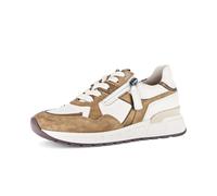 Sneaker GABOR "Sneaker low Materialmix Leder", Damen, Gr. 44, beige, Schuhe Sneaker (95422324-44) beige