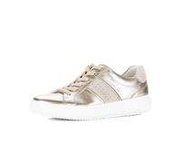 Sneaker GABOR "Sneaker low Materialmix Leder/Lederimitat", Damen, Gr. 35,5, gold, Schuhe Sneaker (65760554-35,5) gold