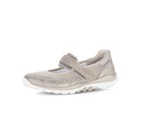 Sneaker GABOR "Sneaker low Materialmix Leder/Lederimitat", Damen, Gr. 37,5, beige, Schuhe Sneaker (27019260-37,5) beige