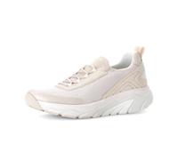Sneaker GABOR "Sneaker low Materialmix Leder/Lederimitat", Damen, Gr. 38,5, beige, Schuhe Sneaker (82151829-38,5) beige