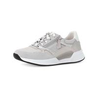 Sneaker GABOR "Sneaker low Materialmix Leder/Lederimitat", Damen, Gr. 39, grau, Schuhe Sneaker (54340453-39) grau