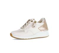 Sneaker GABOR "Sneaker low Materialmix Leder/Lederimitat", Damen, Gr. 40,5, beige, Schuhe Sneaker (47896245-40,5) beige