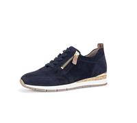 Sneaker GABOR "Sneaker low Rauleder", Damen, Gr. 39, blau, Schuhe Sneaker (35167047-39) blau