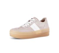 Plateausneaker GABOR, Damen, Gr. 42, beige, Nappaleder, Veloursleder, Schuhe Plateausneaker, Freizeitschuh, Halbschuh, Schnürschuh mit transparenter Laufsohle (40003963-42) beige