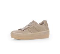 Sneaker GABOR "Sneaker low Rauleder", Damen, Gr. 43, beige, Schuhe Sneaker (43748756-43) beige