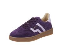 Sneaker GANT "Cuzima", Damen, Gr. 38, lila, Leder, Veloursleder, kontrastfarbene Details, Schuhe Sneaker, Retro-Sneaker, Halbschuh, Freizeitschuh, Schnürschuh mit Logo (52246831-38) lila