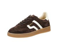 Sneaker GANT "Cuzima", Damen, Gr. 39, dunkelbraun, Leder, Veloursleder, kontrastfarbene Details, Schuhe Sneaker, Retro-Sneaker, Halbschuh, Freizeitschuh, Schnürschuh mit Logo (50539123-39) dunkelbraun