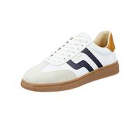 Sneaker GANT "Cuzmo", Herren, Gr. 48, weiß, marine, Leder, Veloursleder, colorblocking, Schuhe Sneaker, Retro Sneaker, Schnürschuh mit Lederinnensohle (66095127-48) weiß, marine
