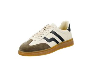 Sneaker GANT "Gant Sneaker Glattleder", Herren, Gr. 42, beige (beige, weiß), Glattleder, Schuhe Sneaker (86213728-42) beige, weiß