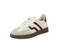 Sneaker GANT "Gant Sneaker Leder", Damen, Gr. 41, weiß, braun, Leder, Schuhe Sneaker (85926344-41) weiß, braun