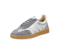 Sneaker GANT "Gant Sneaker Leder/Textil", Damen, Gr. 41, weiß (silber, weiß), Leder, Textil, casual, Schuhe (28704866-41) silber, weiß