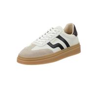 Sneaker GANT "Gant Sneaker Nubukleder", Herren, Gr. 43, weiß (weiß, schwarz), Nubukleder, Schuhe Sneaker (70373154-43) weiß, schwarz