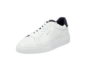 Sneaker GANT "Mc Julien", Herren, Gr. 42, weiß, marine, Leder, Schuhe Sneaker, Business Schnürschuh, Retro Sneaker mit Lederinnensohle (13947203-42) weiß, marine