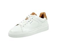 Sneaker GANT "Mc Julien", Herren, Gr. 44, braun (weiß, braun), Leder, kontrastfarbene Details, sportlich, Schuhe, Business Schnürschuh, Edel Sneaker mit Lederinnensohle (98368915-44) weiß, braun