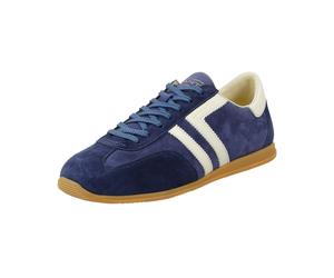 Sneaker GANT "Spearclub", Herren, Gr. 43, blau (vintage blau), Veloursleder, Schuhe Sneaker, Schnürschuh, Low Profile Sneaker mit modischem Kontrastbesatz (58554930-43) vintage blau