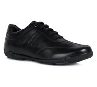 Sneaker GEOX "Edgeware", Damen, Gr. 41, schwarz, Kalbsleder, unifarben, Schuhe Sneaker, Schnrüschuh, Business Schuh mit Lederfutter (82193241-41) schwarz