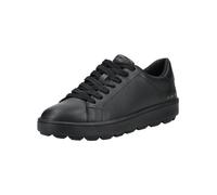 Sneaker GEOX "Geox Sneaker Leder", Damen, Gr. 36, schwarz, Leder, casual, Schuhe (55176839-36) schwarz