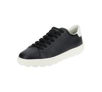 Sneaker GEOX "Geox Sneaker Leder", Damen, Gr. 36, schwarz (schwarz, weiß), Leder, Schuhe Sneaker (10828922-36) schwarz, weiß