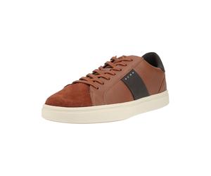 Sneaker GEOX "Geox Sneaker Leder", Herren, Gr. 42, braun (cognac), Leder, Schuhe Sneaker (71124324-42) cognac