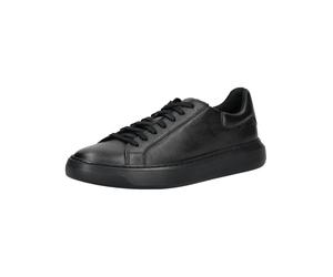 Sneaker GEOX "Geox Sneaker Leder", Herren, Gr. 44, schwarz, Leder, Schuhe Sneaker (20935104-44) schwarz