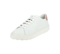 Sneaker GEOX "Geox Sneaker Leder/Synthetik", Damen, Gr. 37, rosa (weiß, rosa), Leder, Synthetik, Schuhe Sneaker (39362545-37) weiß, rosa