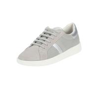Sneaker GEOX "Geox Sneaker Leder/Synthetik", Damen, Gr. 38, grau (hellgrau), Leder, Synthetik, Schuhe Sneaker (85152426-38) hellgrau