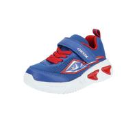 Sneaker GEOX "Geox Sneaker Lederimitat/Mesh", Damen, Gr. 34, blau (blau, rot), Lederimitat, Textil, Schuhe Sneaker (72340605-34) blau, rot