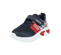 Sneaker GEOX "Geox Sneaker Lederimitat/Mesh", Kinder, Gr. 35, bunt (blau, multi), Lederimitat, Textil, Schuhe Sneaker (14225631-35) blau, multi