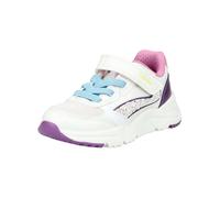 Sneaker GEOX "Geox Sneaker Lederimitat/Textil", Damen, Gr. 29, weiß, lila, Lederimitat, Textil, Schuhe Sneaker (83071256-29) weiß, lila