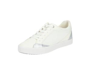 Sneaker GEOX "Geox Sneaker Lederimitat/Textil", Damen, Gr. 38, weiß (weiß kombi), Lederimitat, Textil, Schuhe Sneaker (70658144-38) weiß kombi